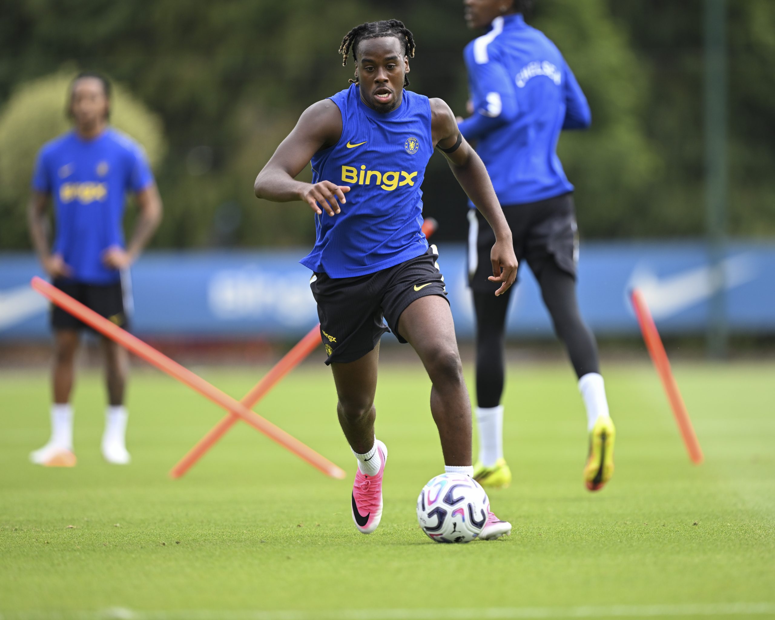 Jamie Gittens of Chelsea during a training session at Chelsea Training Ground Jamie Gittens of Chelsea during a training session at Chelsea Training Ground