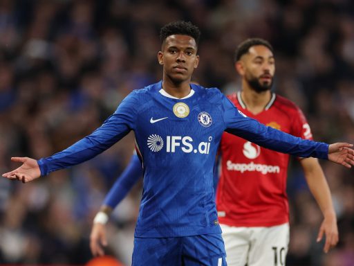 Estevao Willian of Chelsea reacts during