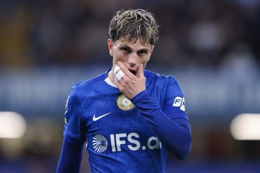 Alejandro Garnacho of Chelsea looks dejected