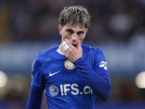Alejandro Garnacho of Chelsea looks dejected