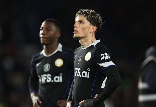 Alejandro Garnacho of Chelsea looks dejected after the Premier League match