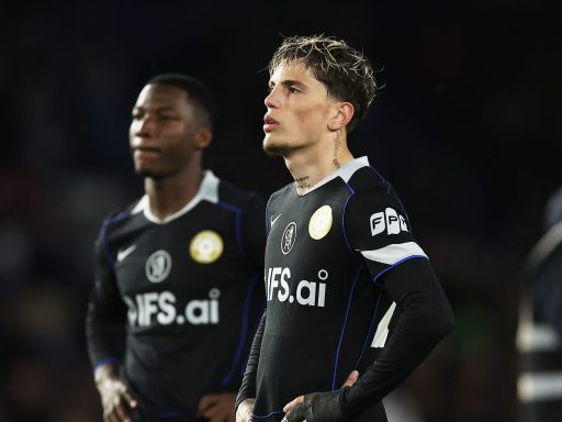 Alejandro Garnacho of Chelsea looks dejected after the Premier League match