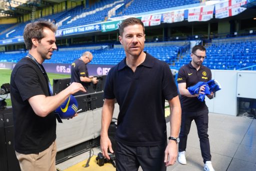 New Chelsea manager Xabi Alonso at Stamford Bridge