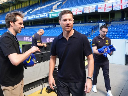 New Chelsea manager Xabi Alonso at Stamford Bridge