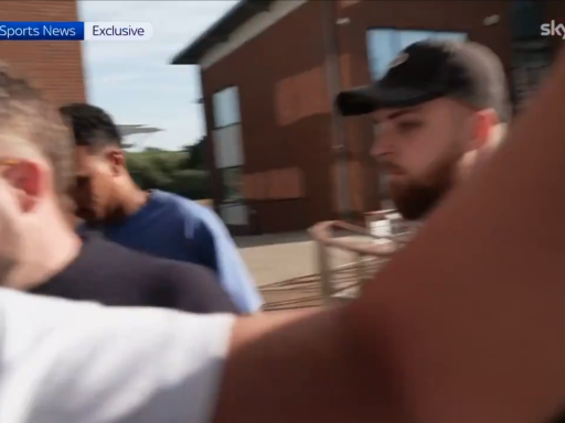 Morgan Rogers arrives for his Chelsea medical