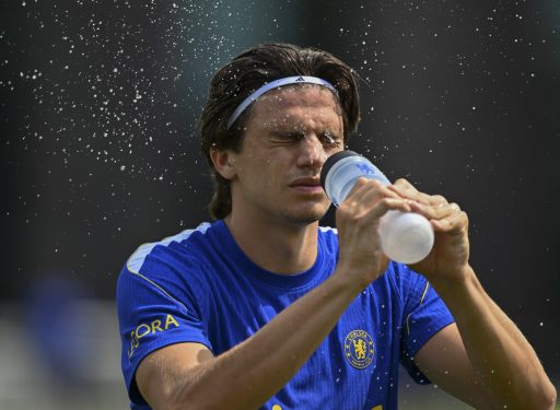 Marco Palestra of Chelsea during a training session at Chelsea Training Ground