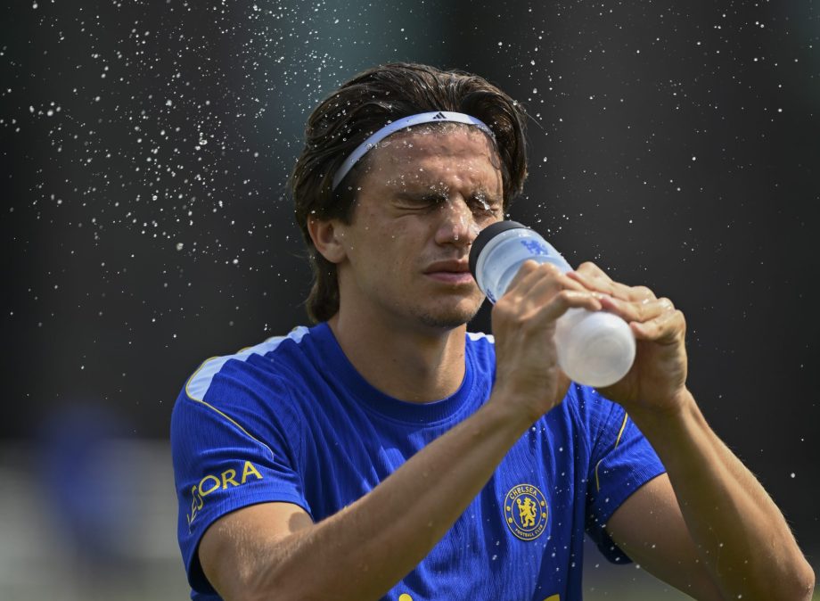 Marco Palestra of Chelsea during a training session at Chelsea Training Ground