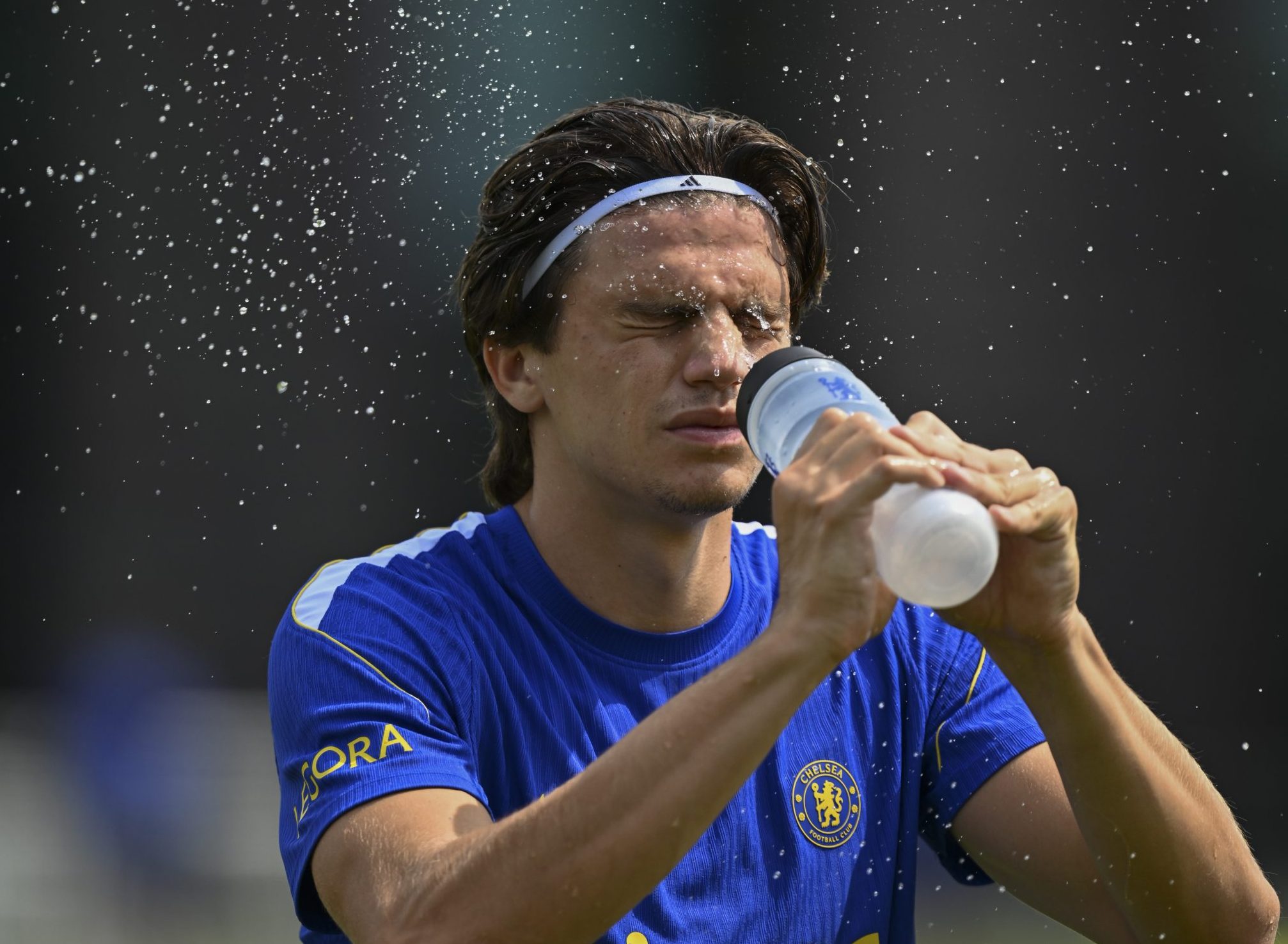 Marco Palestra of Chelsea during a training session at Chelsea Training Ground Marco Palestra of Chelsea during a training session at Chelsea Training Ground