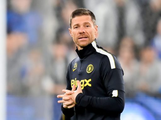Head Coach Xabi Alonso of Chelsea FC looks on during a Chelsea FC Open Training Session at Allianz Stadium