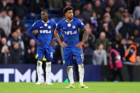 Andrey Santos of Chelsea reacts