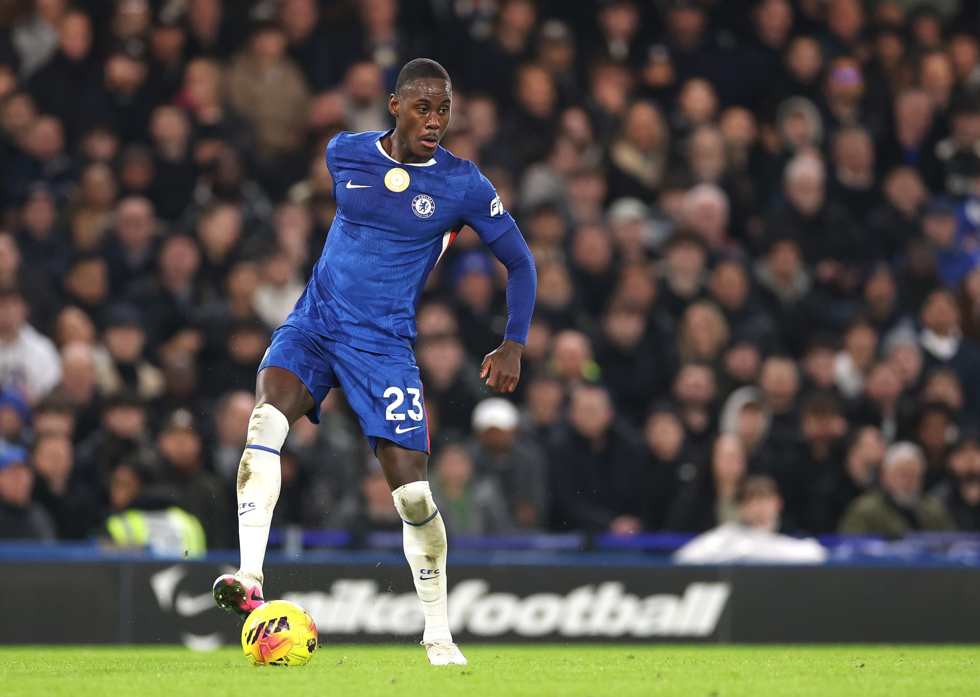 Trevoh Chalobah of Chelsea controls the ball during the Premier League match