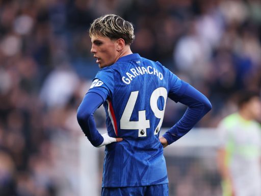 Alejandro Garnacho of Chelsea looks on