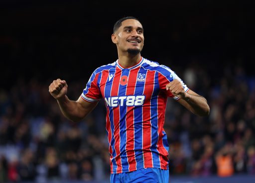 Maxence Lacroix of Crystal Palace applauds supporters