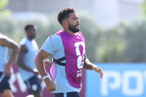 Reece James #24 of England looks on during an England Training Session at Inter Miami CF Training Facility