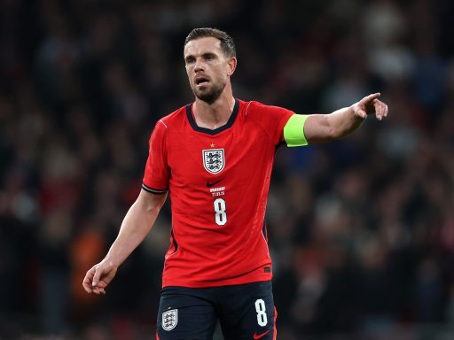 Jordan Henderson of England during the international friendly match between England and Uruguay at Wembley Stadium