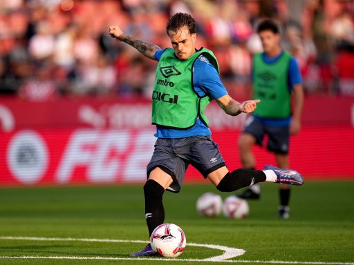 Pep Chavarria trains with Rayo Vallecano