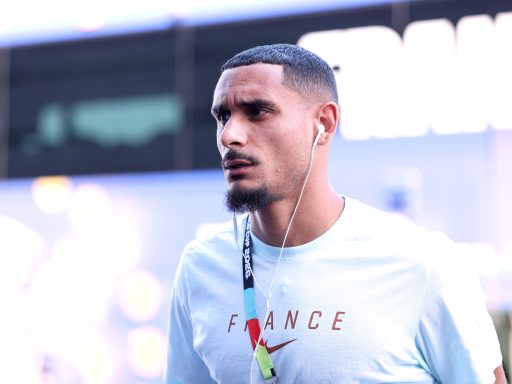 Maxence Lacroix of France arrives at the stadium before the FIFA World Cup 2026