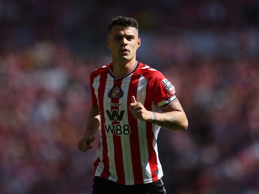Granit Xhaka of Sunderland looks on