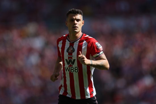 Granit Xhaka of Sunderland looks on