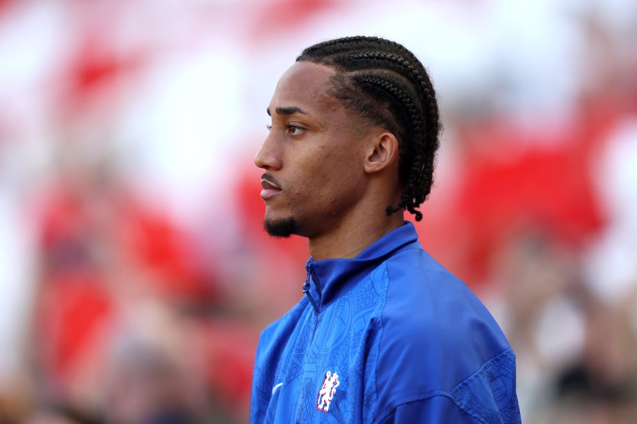 Joao Pedro of Chelsea takes to the field prior to the Premier League match between Sunderland and Chelsea