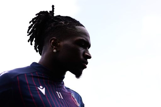 Jonathan Rowe of Bologna FC looks on prior to the Serie A match