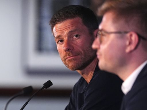 Xabi Alonso in his first Chelsea press conference