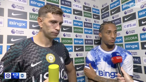 Emi Martinez and Joao Pedro speak after Chelsea's win