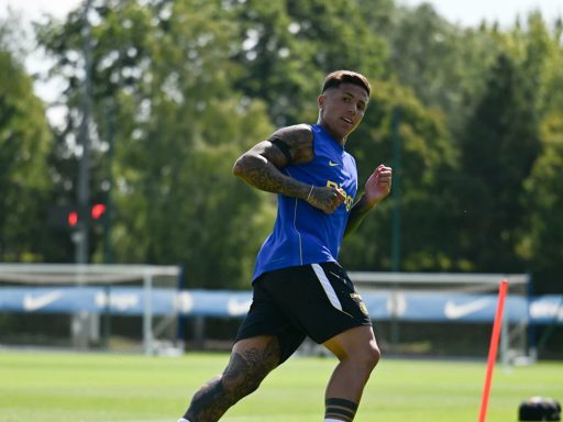 Enzo Fernandez in preseason training.