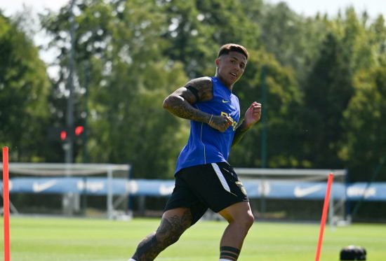 Enzo Fernandez in preseason training.