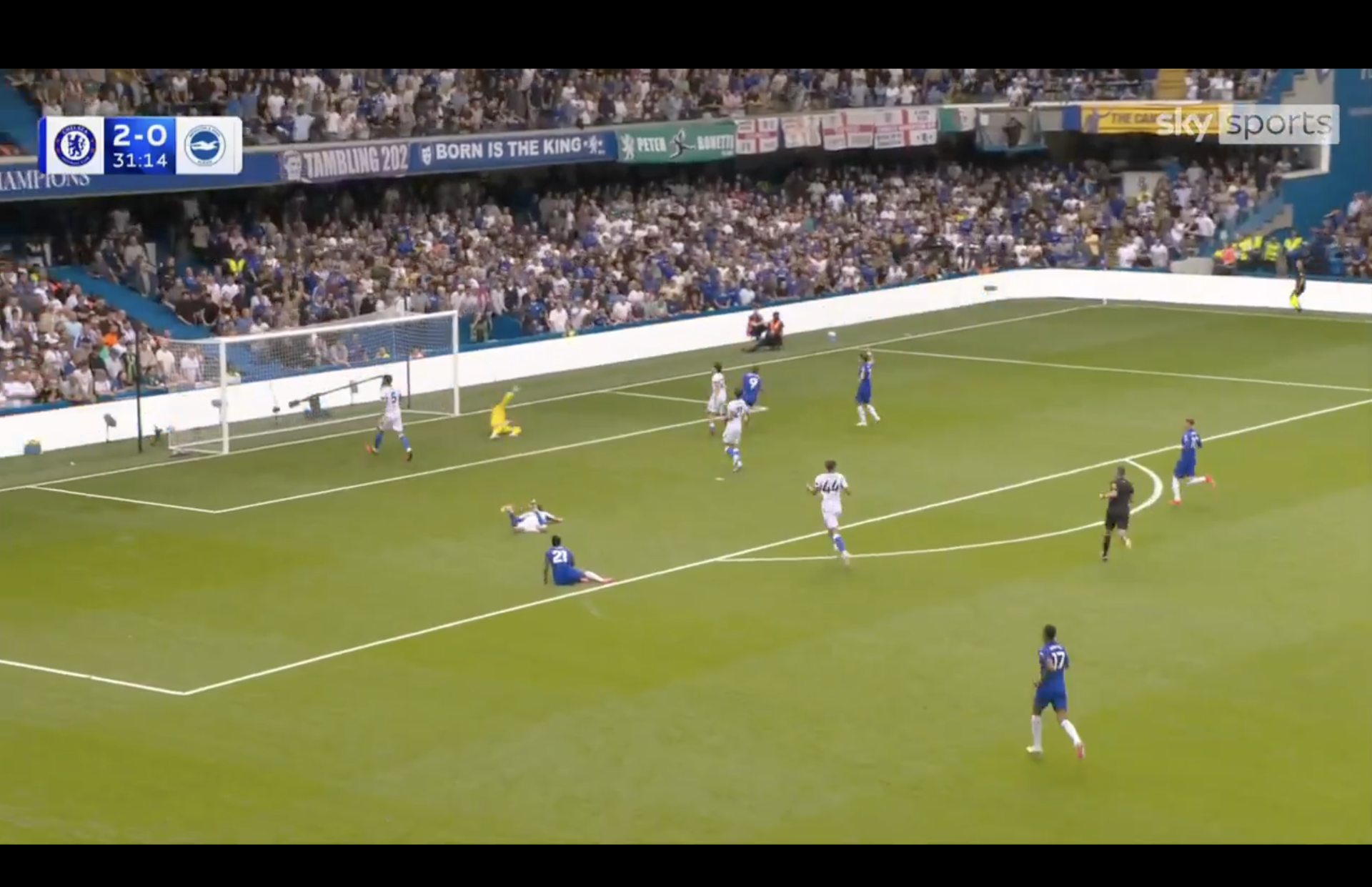 Joao Pedro knocks the ball in