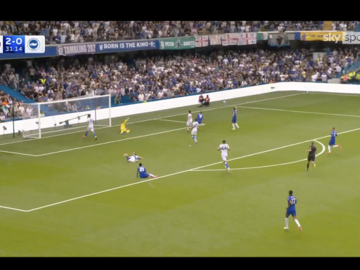 Joao Pedro knocks the ball in