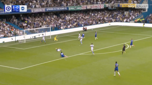 Joao Pedro knocks the ball in