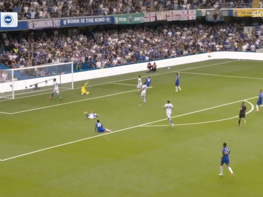 Joao Pedro knocks the ball in