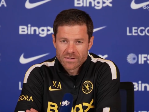 Xabi Alonso takes an August press conference
