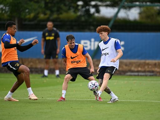 Valentin Barco in Chelsea training.