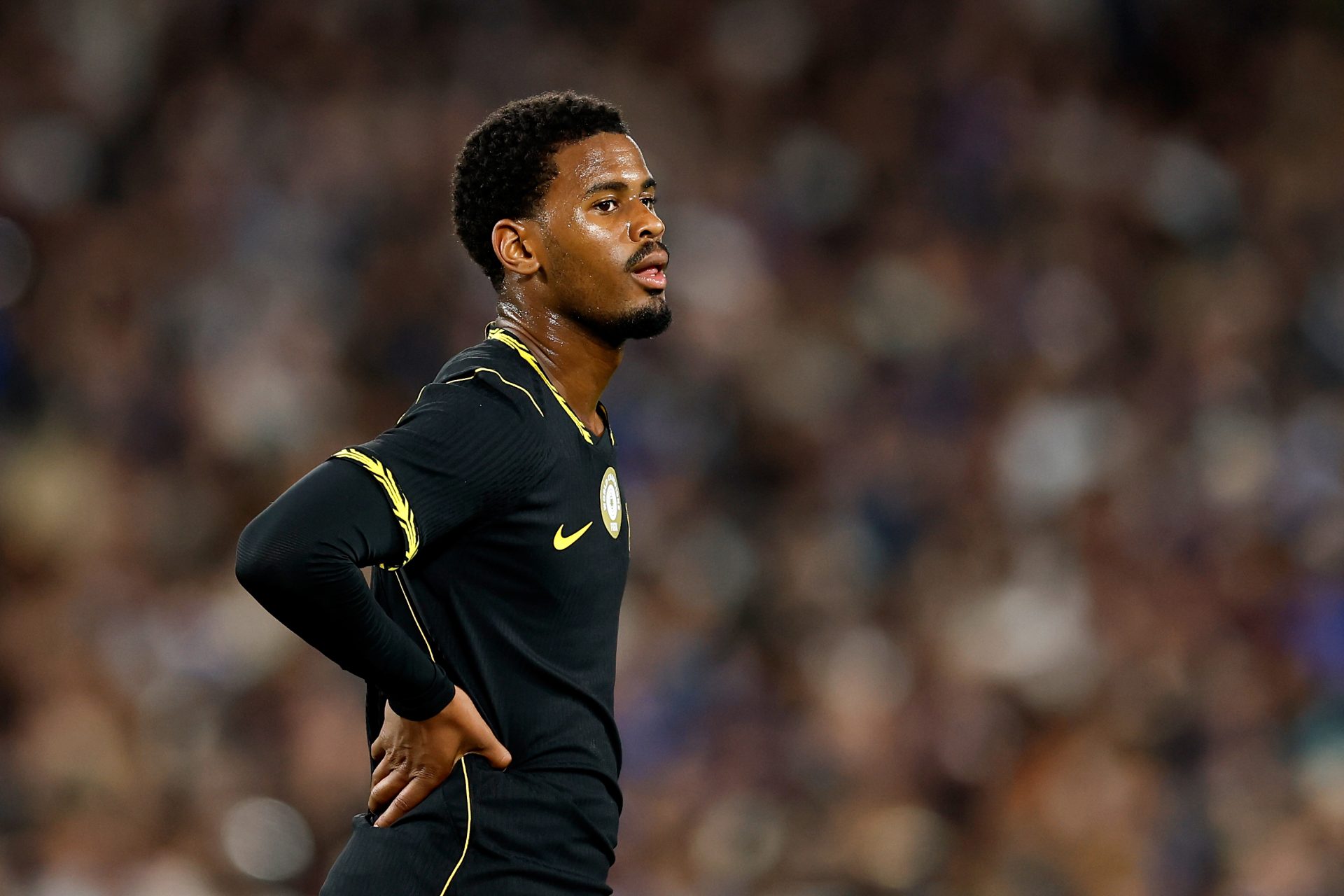 Jorrel Hato of Chelsea looks on during the Sydney Super Cup match between Chelsea FC and Tottenham at Accor Stadium