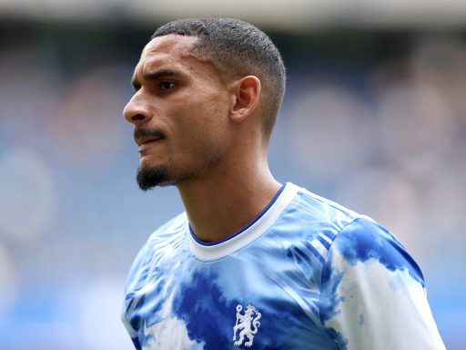 Maxence Lacroix of Chelsea looks on