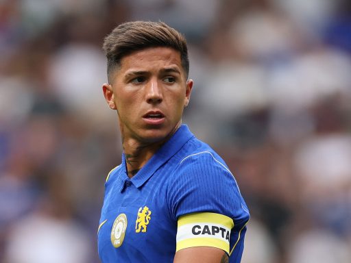 Enzo Fernandez of Chelsea reacts during the pre-season friendly match between Chelsea and Real Sociedad