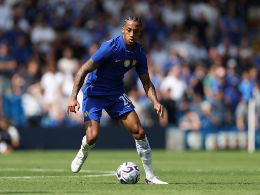 Joao Pedro of Chelsea controls the ball during the pre-season friendly match between Chelsea and Real Sociedad at Stamford Bridge