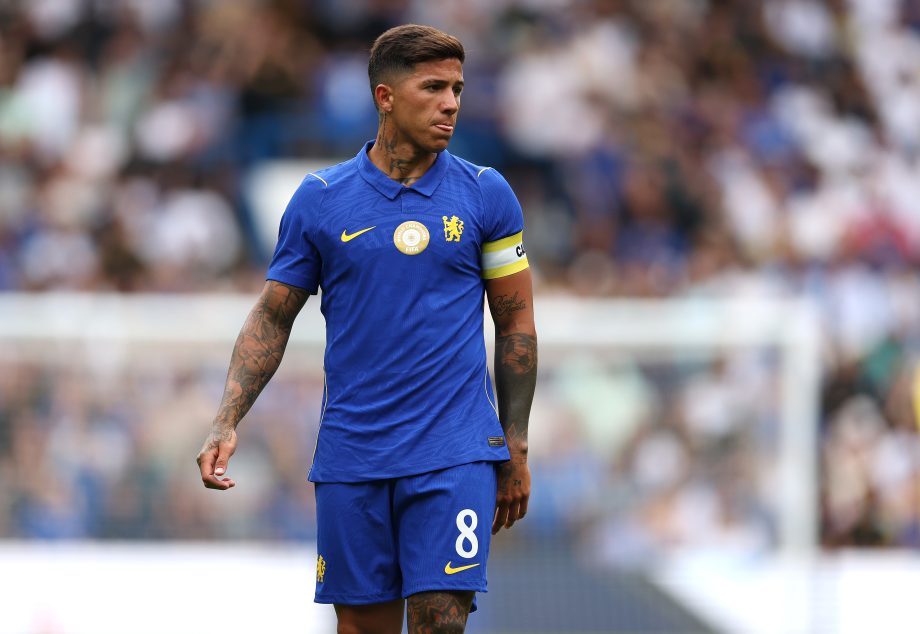 Enzo Fernandez of Chelsea reacts during the pre-season friendly match between Chelsea and Real Sociedad