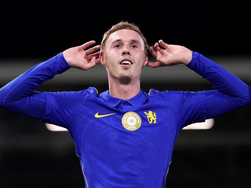 Cole Palmer of Chelsea celebrates scoring