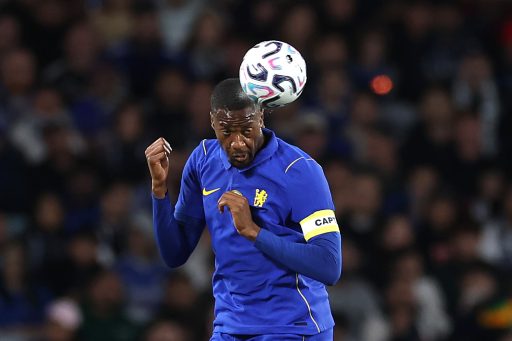 Tosin Adarabioyo of Chelsea FC heads the ball during the Sydney Super Cup match between Western Sydney Wanderers and Chelsea FC