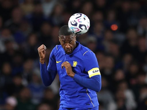 Tosin Adarabioyo of Chelsea FC heads the ball during the Sydney Super Cup match between Western Sydney Wanderers and Chelsea FC