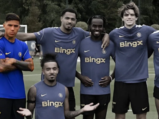 Enzo Fernandez looks grumpy