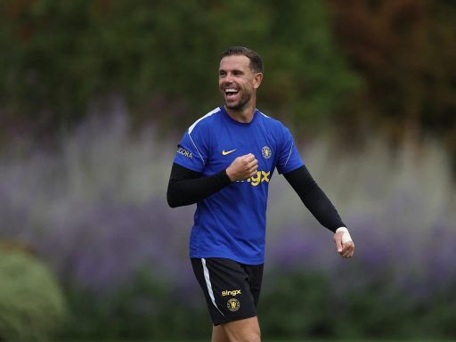 Jordan Henderson in Chelsea training