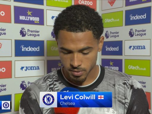 Levi Colwill interviewed after Brentford defeat