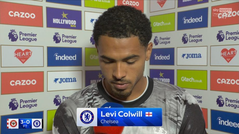 Levi Colwill interviewed after Brentford defeat