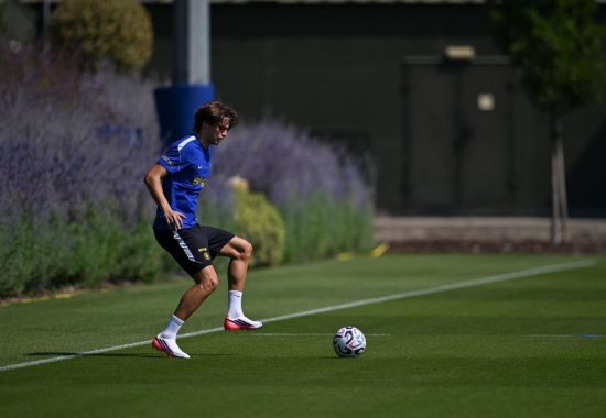 Marco Palestra back in training