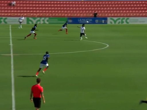 Shim Mheuka scoring against France