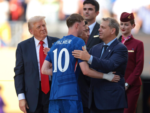 Todd Boehly with Cole Palmer and Donald Trump